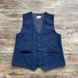 Blue Button-Up Suit Vest Size 8